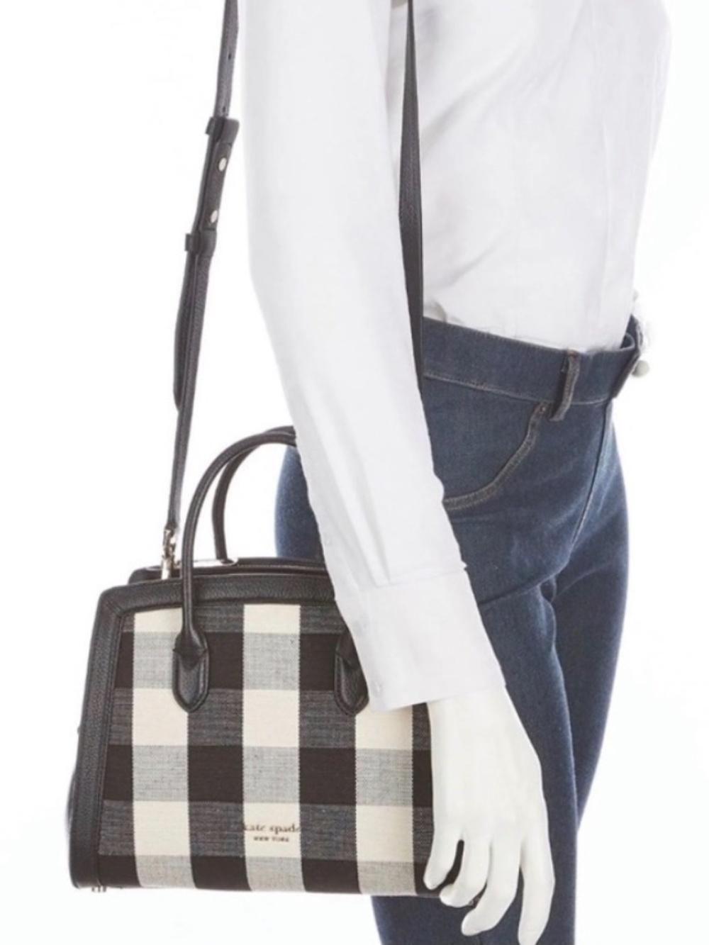 ✨Kate Spade Knott Gingham Medium Satchel